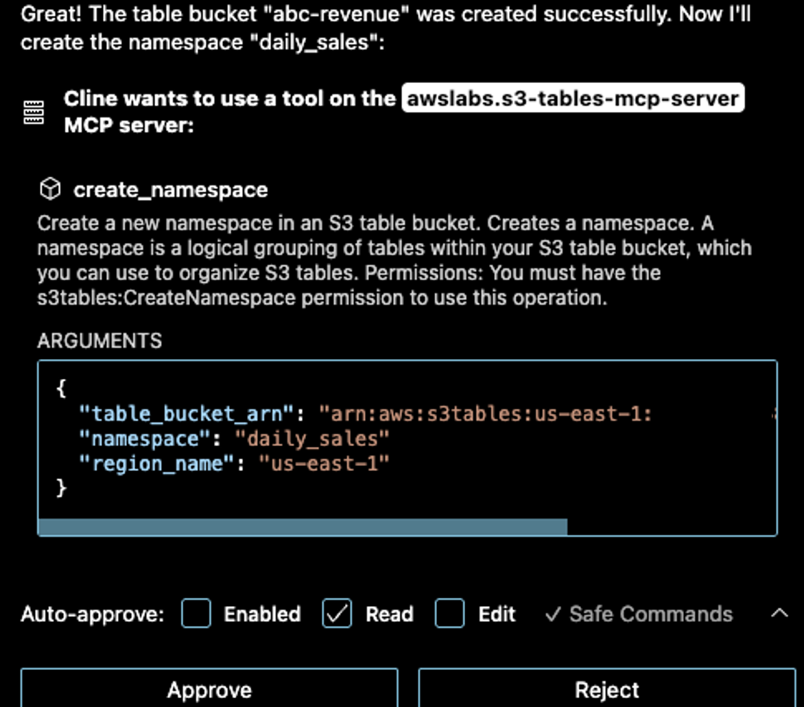 namespace creation by AI assistant